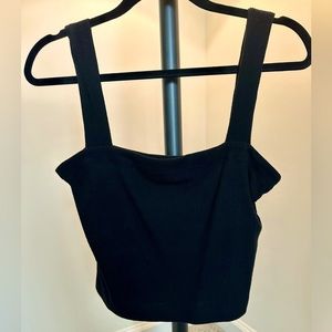 NEW - women's black small crop tank